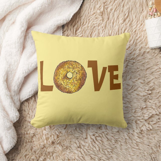 LOVE Butternut Crunch Doughnut Doughnut Junk Food Throw Pillow (Blanket)