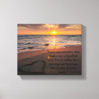 Love by Kahlil Gibran Canvas Print