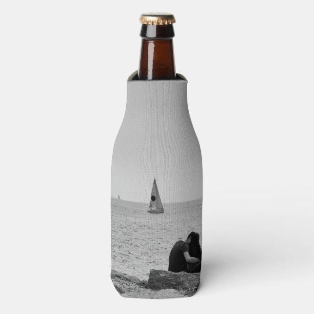 Love by sea bottle cooler (Bottle Front)