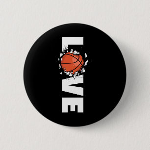 Love Bysketbyll 2 Inch Round Button