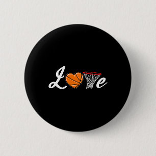 Love Bysketbyll Fan Player Coach Byller Men Women 2 Inch Round Button