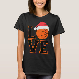 Love Bysketbyll Team Fan Hat Christmas Bysketbyll T-Shirt