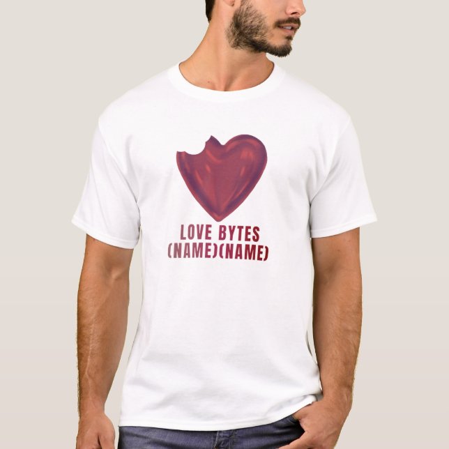 Love Bytes Personalized Tee (Front)