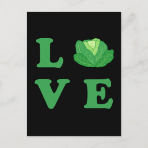 Love Cabbages, Cabbage graphic T-Shirt Postcard