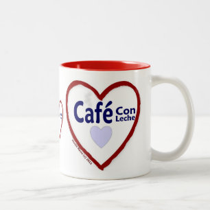 Love Café Con Leche - Two-Tone Mug
