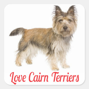 Love Cairn Terrier Puppy Dog Greeting Stickers
