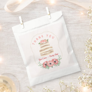 Love Cakes Floral Bakery Favour Bag