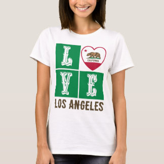 Love California State Flag Heart Los Angeles T-Shirt