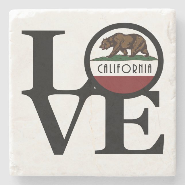 LOVE California Stone Coaster (Front)