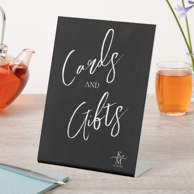 Love Calligraphy Cards & Gifts Heart White ID940 Pedestal Sign (In SItu)