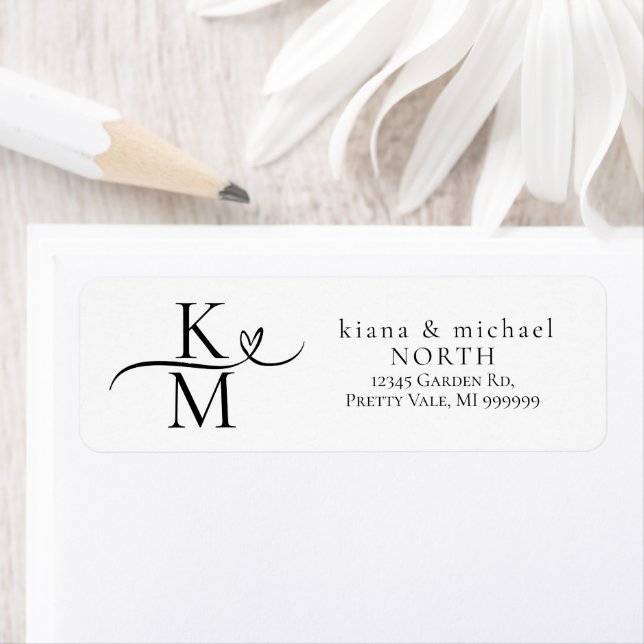 Love Calligraphy Initiales Laver Black ID940 (En situation)