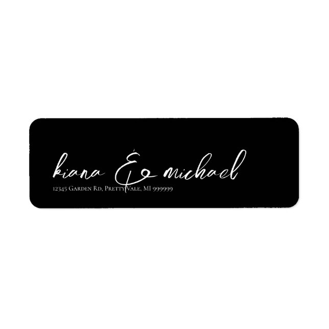 Love Calligraphy Names & Address White ID940 (Front)