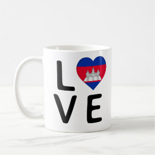 Love - Cambodia Flag Coffee Mug