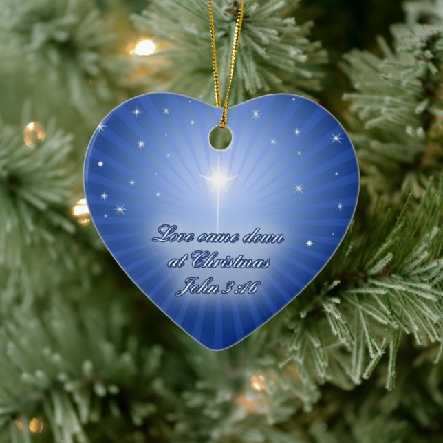 Love Came Down at Christmas Heart Ornament (Tree)