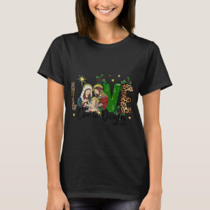Love Came Down Christian Nativity Scene in Christm T-Shirt