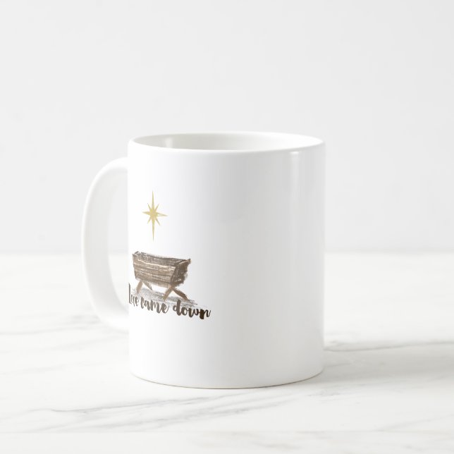 Love Came Down Christmas Mug (Front Left)