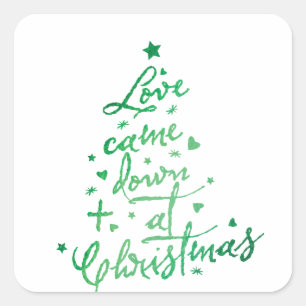 Love Came Down Christmas Tree Envelope Seal