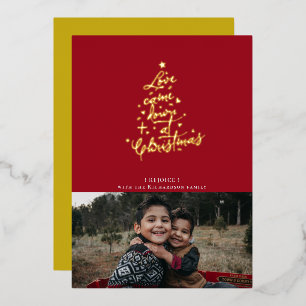 Love Came Down Foil Christmas Card