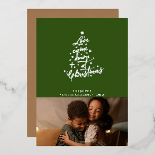 Love Came Down Foil Christmas Card
