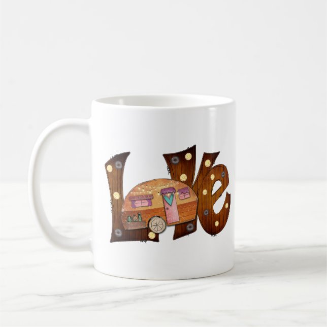Love Camping Pretty Coffee Mug (Left)