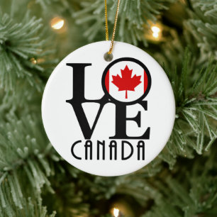 LOVE Canada Ceramic Ornament