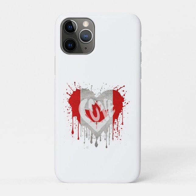 Love Canada Flag Case-Mate iPhone Case (Back)