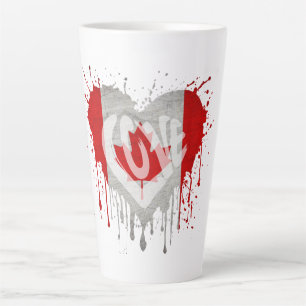 Love Canada Flag Latte Mug
