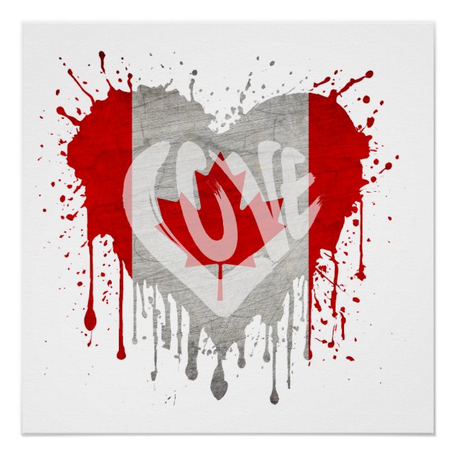 Love Canada Flag Poster (Front)