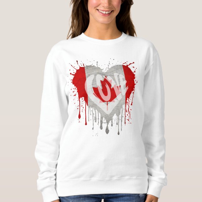 Love Canada Flag Sweatshirt (Front)
