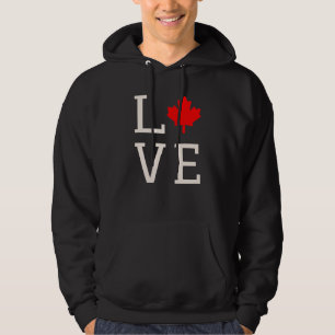 love canada maple leaf canadian hoodie