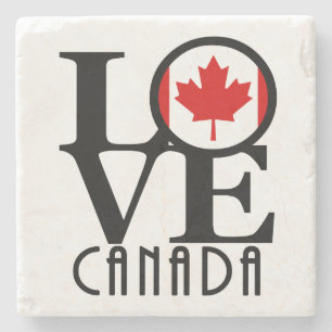 LOVE Canada Stone Coaster