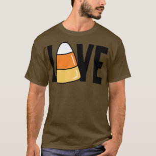 Love Candy Corn Groovy Funny Kids Adults Halloween T-Shirt