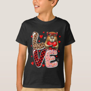 Love Capyra Sungles Hearts Valentine's Day Kids To T-Shirt