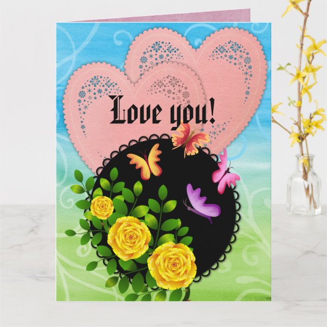 Love Card (Yellow Flower)