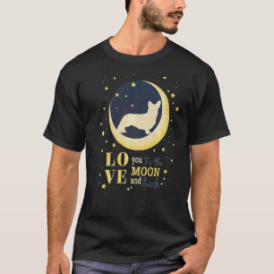 Love Cardigan Welsh Corgi To The Moon T-Shirt