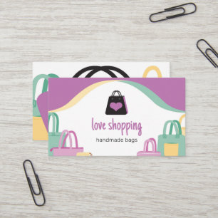 Love Carte de visite de sacs de shopping
