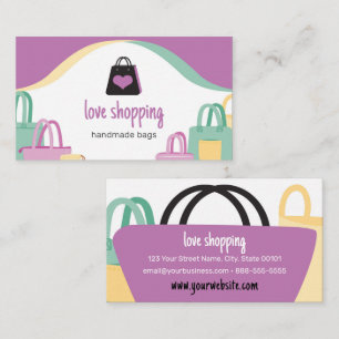 Love Carte de visite de sacs de shopping