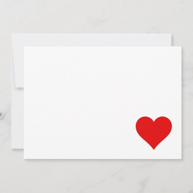 Love - Carte d'invitation cardiaque (Devant)