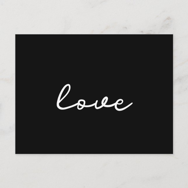 Love carte postale noire (Devant)