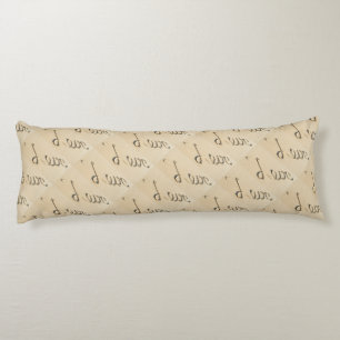 Love carved sign on the beach sand body pillow