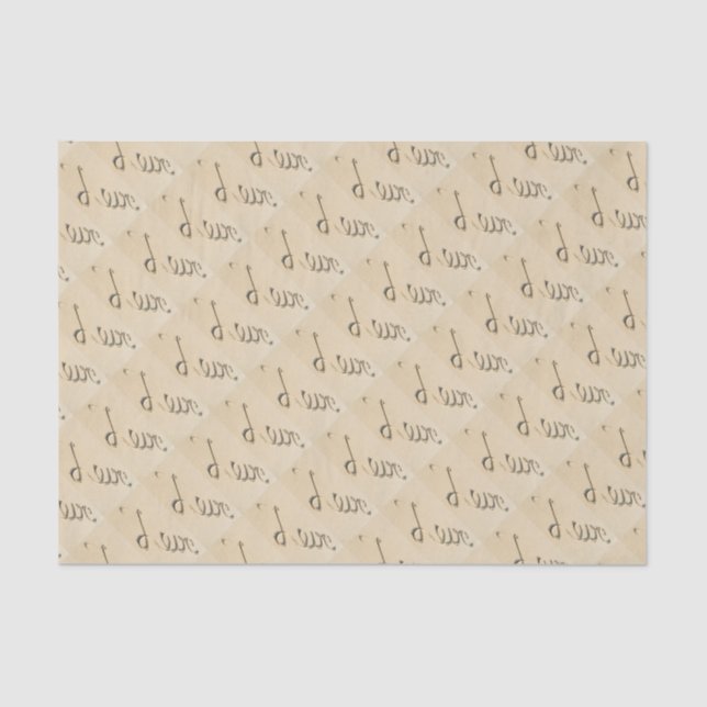 Love carved sign on the beach sand tissue paper (Front)