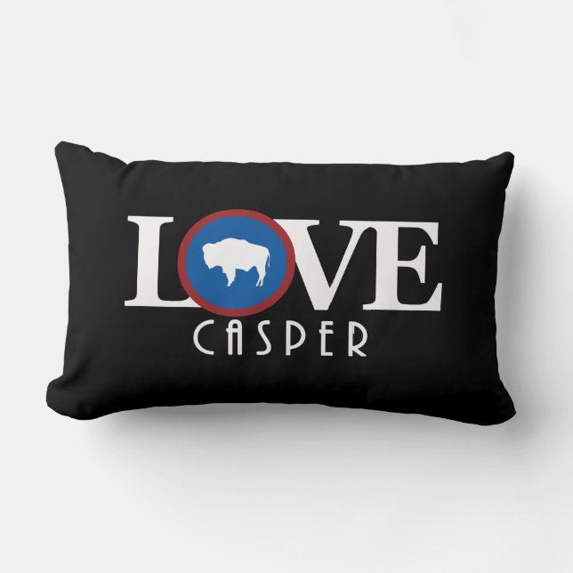 LOVE Casper Wyoming Lumbar Pillow (Front)