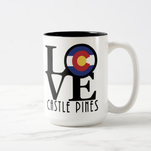 LOVE Castle Pines Colorado 15oz Two-Tone Coffee Mug
