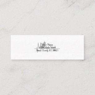 Love cat cardiogram - Choose background colour Mini Business Card
