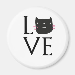 LOVE CAT COFFEE CUP MAGNET