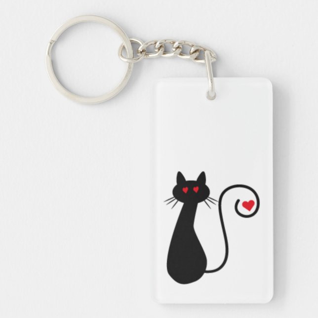 Love Cat Key Chain (Front)