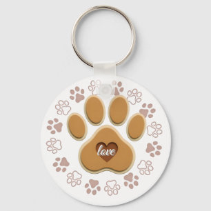 Love Cat Paw Keychain