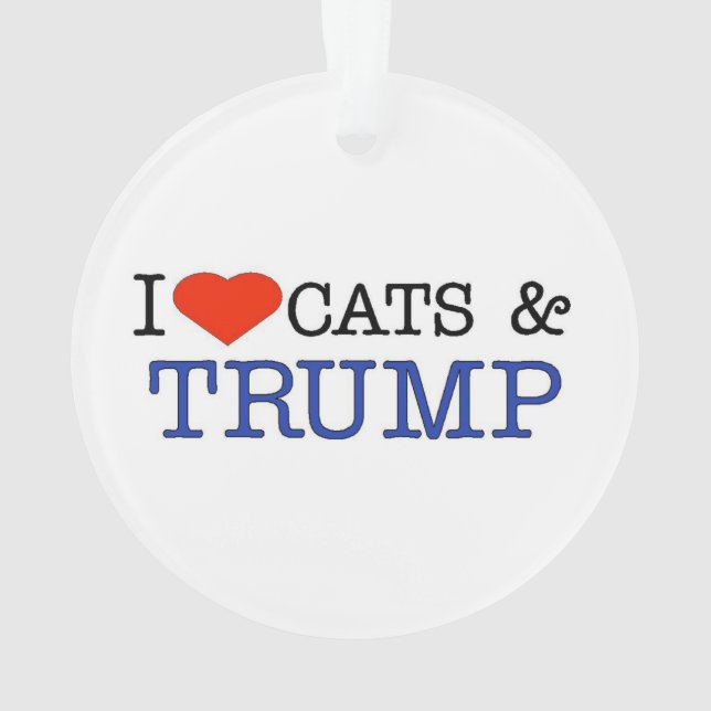 Love Cats and Trump Ornament (Back)