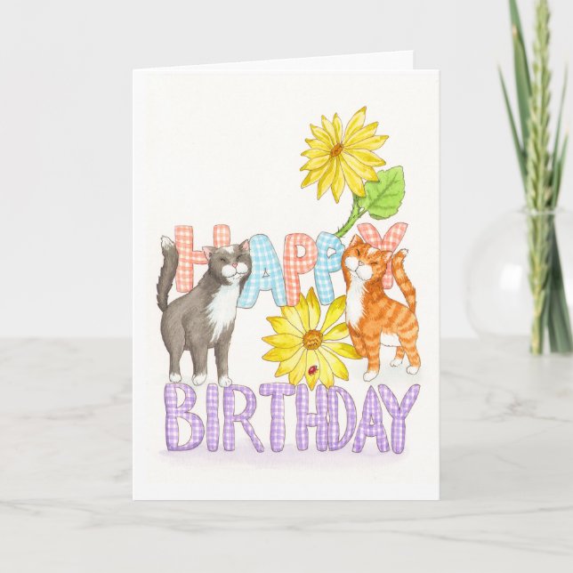 Love Cats Birthday Card (Front)