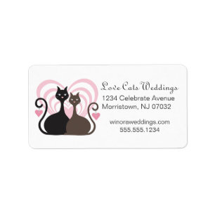 Love Cats Design Custom Address Label